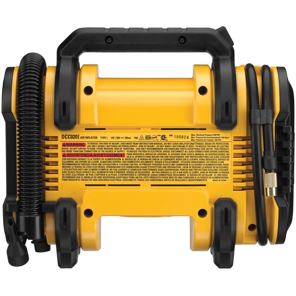 Аккумуляторный компрессор DEWALT DCC020IB, 20 В, 11 бар, 14.2 л/мин, без АКБ и ЗУ