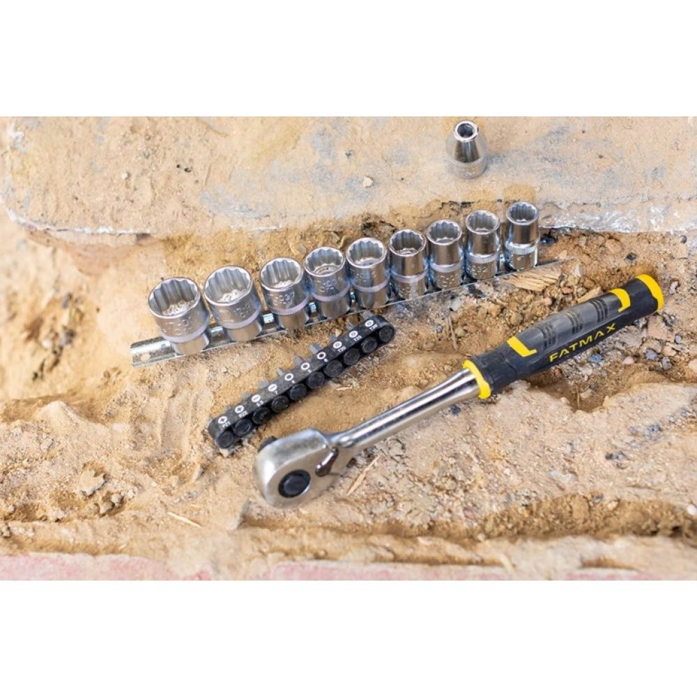 Набор из рукоятки с храповым механизмом FATMAX STANLEY T82681-0, 1/2"-120 зубцов, головок и бит
