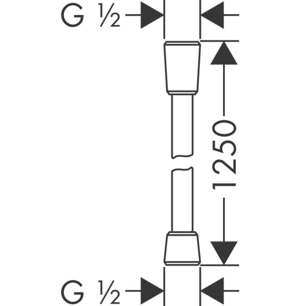 Душевой шланг hansgrohe Isiflex 125 см с защитой от перекручивания 28272670, матовый черный