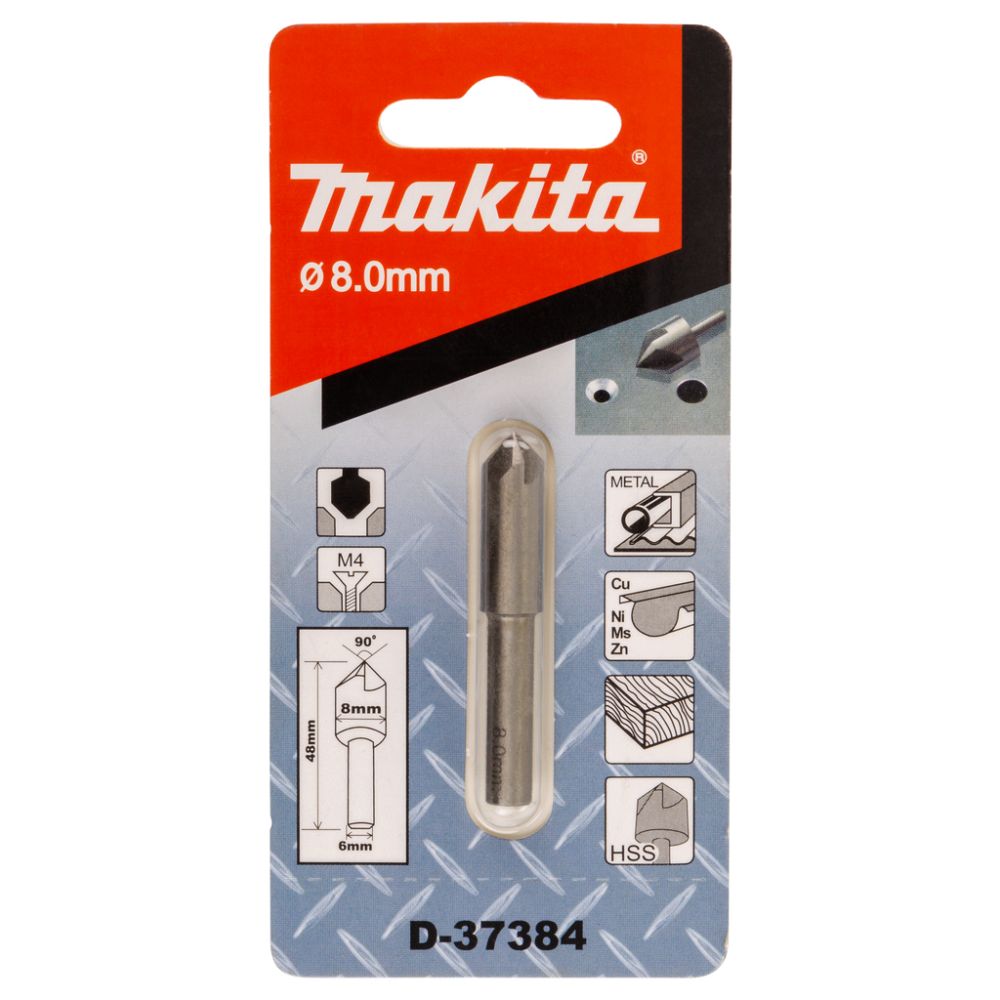 Зенковка Makita, 8х48 мм, 6 мм, (D-37384)