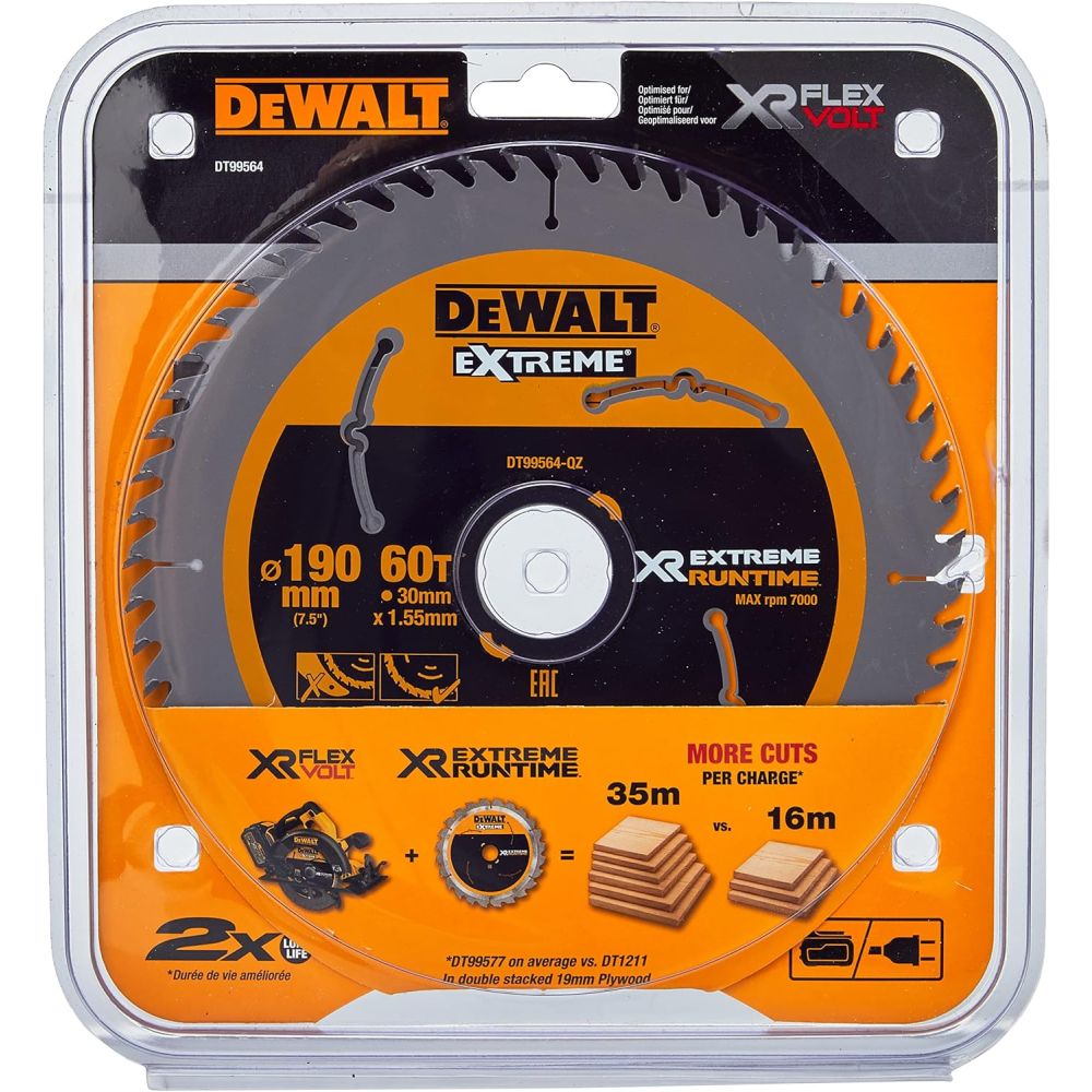 Диск пильный по дереву DEWALT DT99564, 190х30 мм (DT99564-QZ)