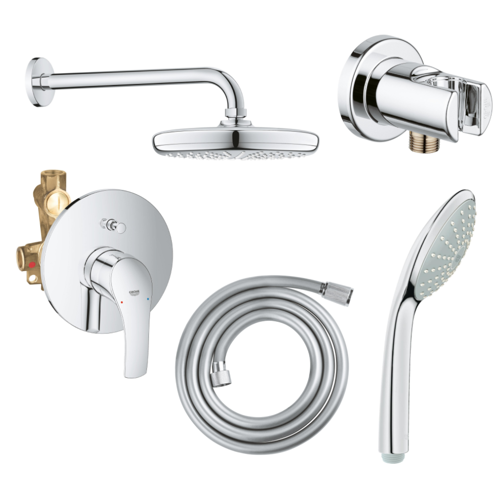 Готовый набор для душа GROHE Eurosmart, хром, (124440)