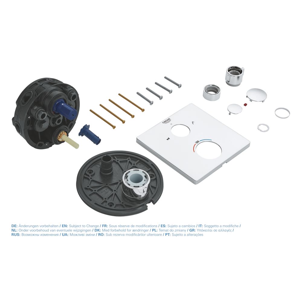 Внешняя часть термостата для ванны GROHE Grohtherm на 2 потребителя, хром (24080000)