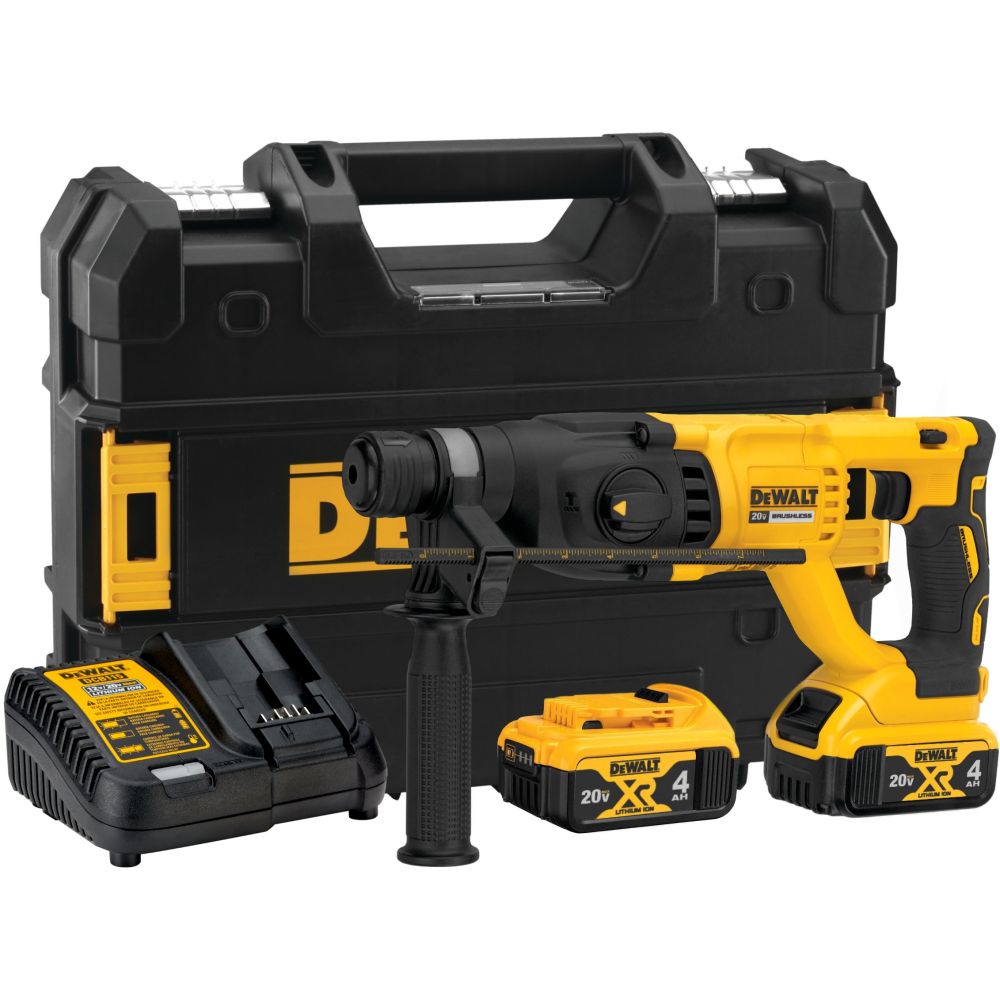 Аккумуляторный перфоратор DEWALT DCH133M2, 20 В, 2.6 Дж, 5500 уд/мин, с 2 АКБ 4 Ач и ЗУ, в кейсе TSTAK (DCH133M2-A9)