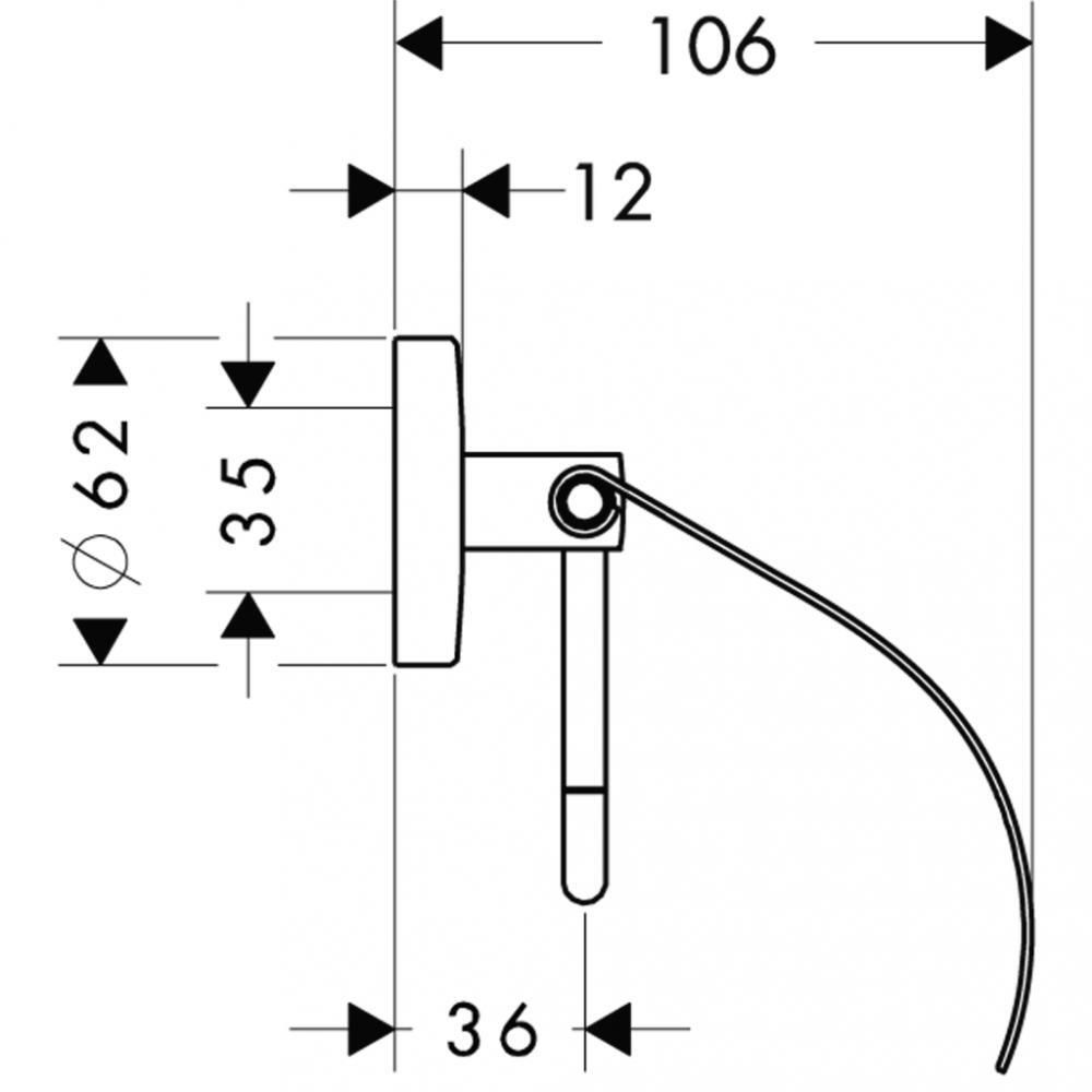Держатель для туалетной бумаги hansgrohe Logis с крышкой 40523820, шлифованный никель
