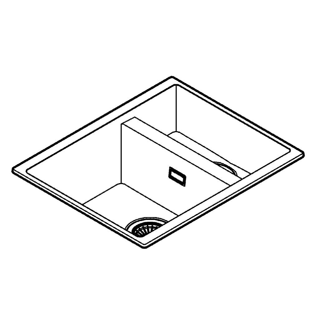 Мойка GROHE K500 с 1,5 чашей, 555 x 460 мм, черный гранит (31648AP0)