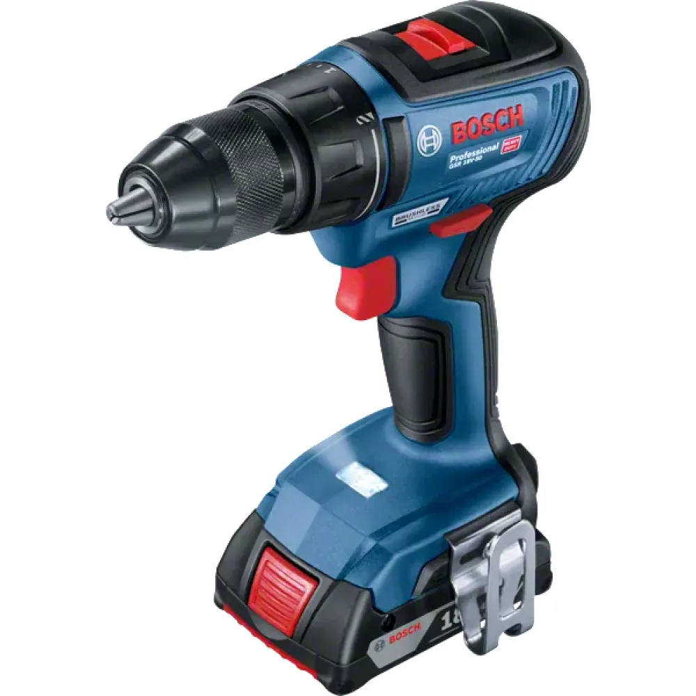Аккумуляторная дрель-шуруповерт Bosch GSR 18V-50 PROFESSIONAL, 18 В, 1800 об/мин, с 2 АКБ 2 Ач и ЗУ (0.601.9H5.000)
