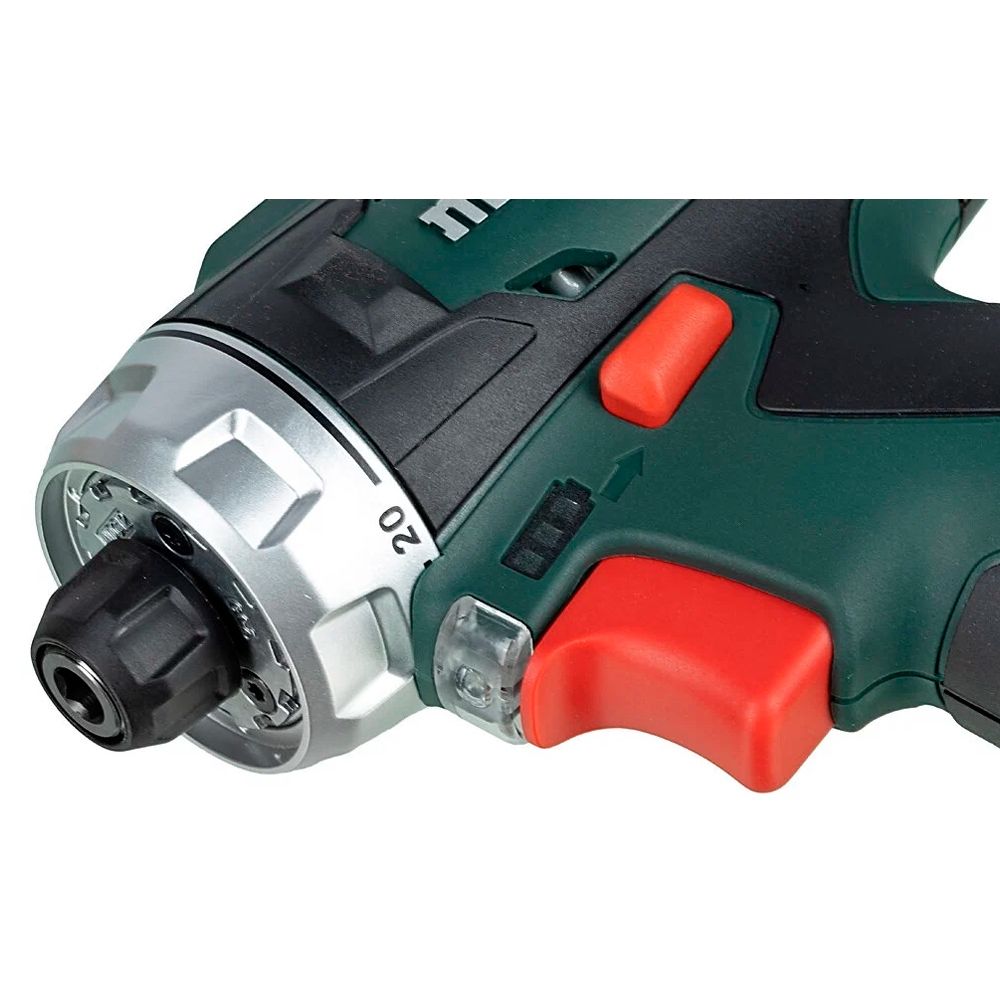 Аккумуляторная дрель-шуруповерт Metabo PowerMaxx BS Basic, 12 В, 1400 об/мин, с 2 АКБ 2 Ач и ЗУ, в кейсе (600984500)