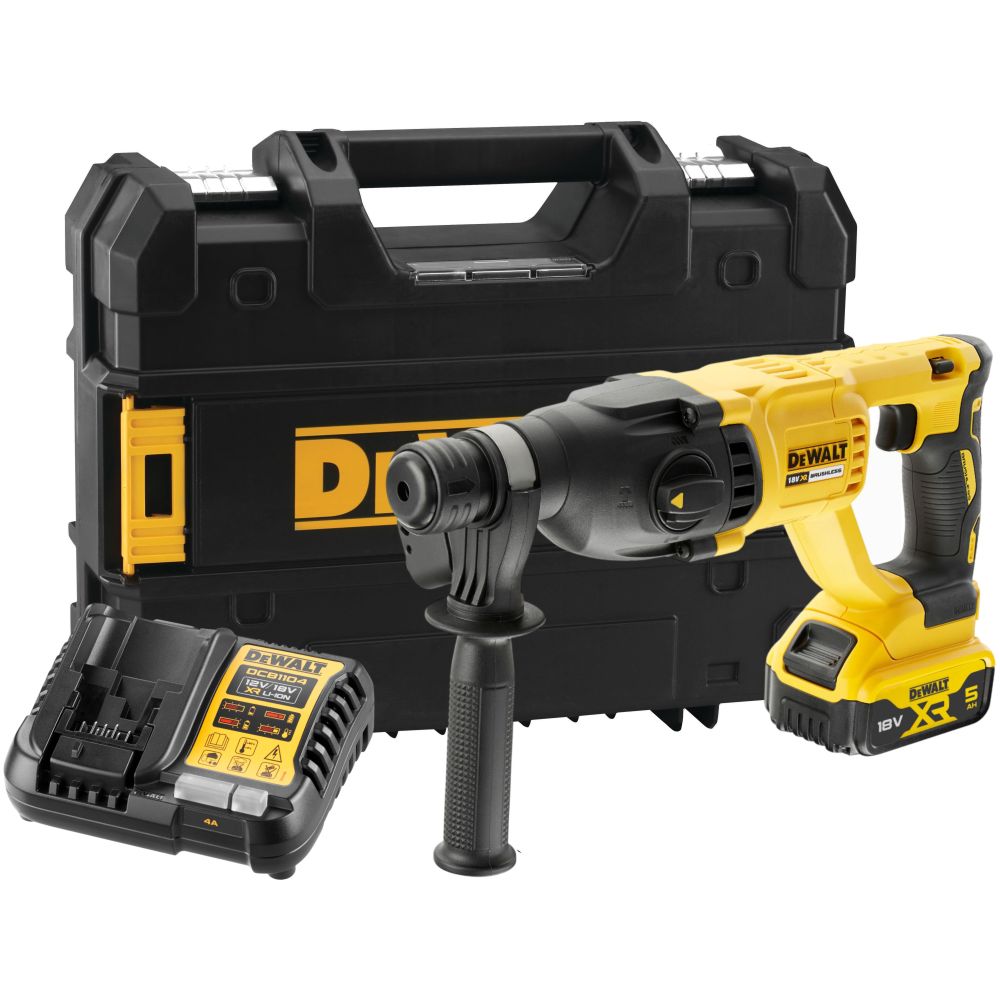 Аккумуляторный перфоратор DEWALT DCH133P1T, 18 В, 2.6 Дж, 5500 уд/мин, с АКБ 5 Ач и ЗУ, в кейсе TSTAK (DCH133P1NT-XJ)