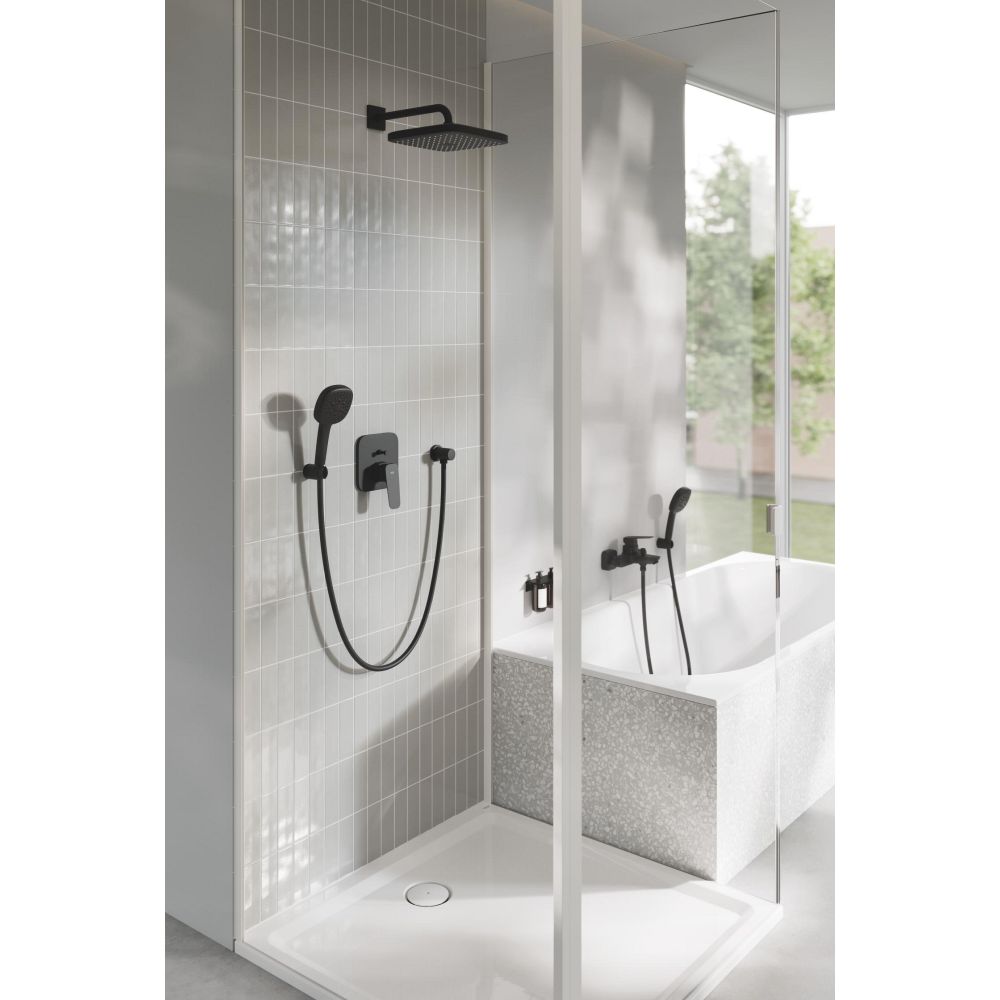 Верхний душ GROHE Tempesta Cube 250, 9,5 л/мин, 1 режим, 380 мм, черный матовый (266872430)