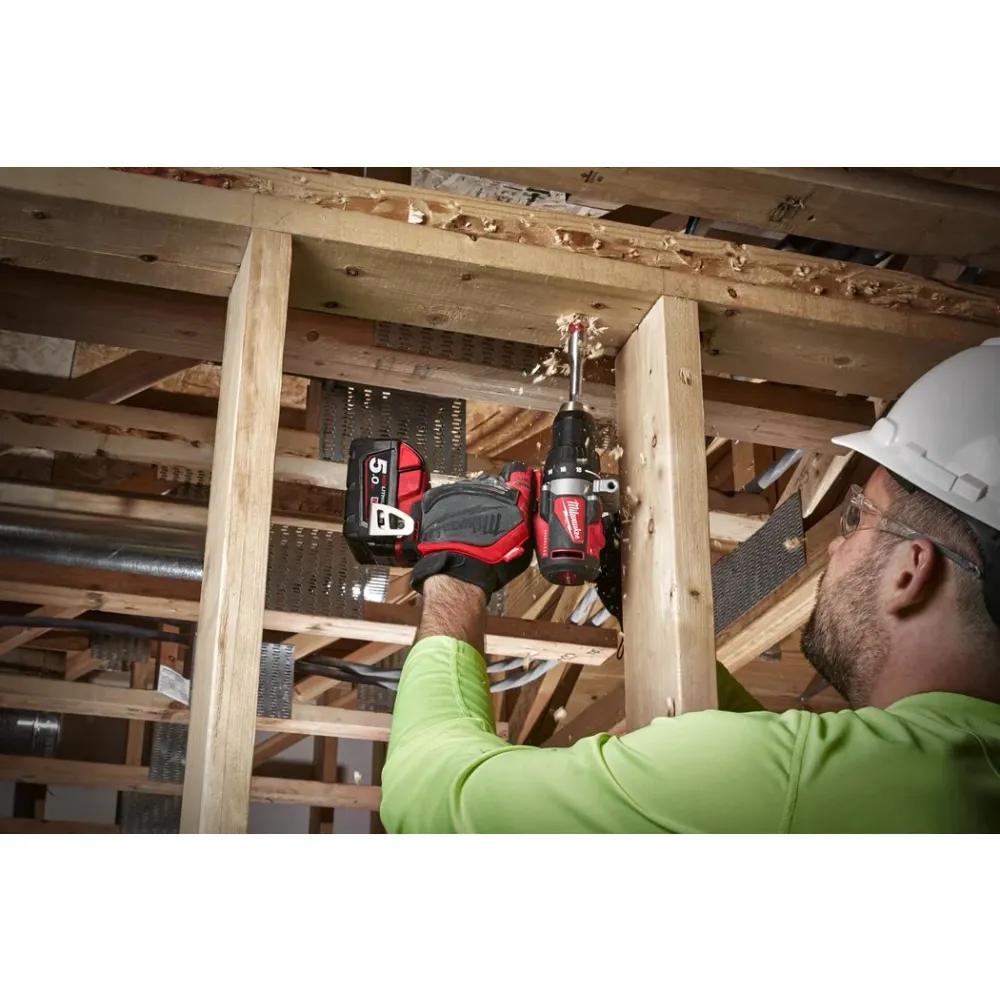 Аккумуляторная дрель-шуруповерт Milwaukee M18 BLDD2-502X, 18 В, 82 Нм, 1800 об/мин, с 2 АКБ 5 Ач и ЗУ, в кейсе, 4933464515