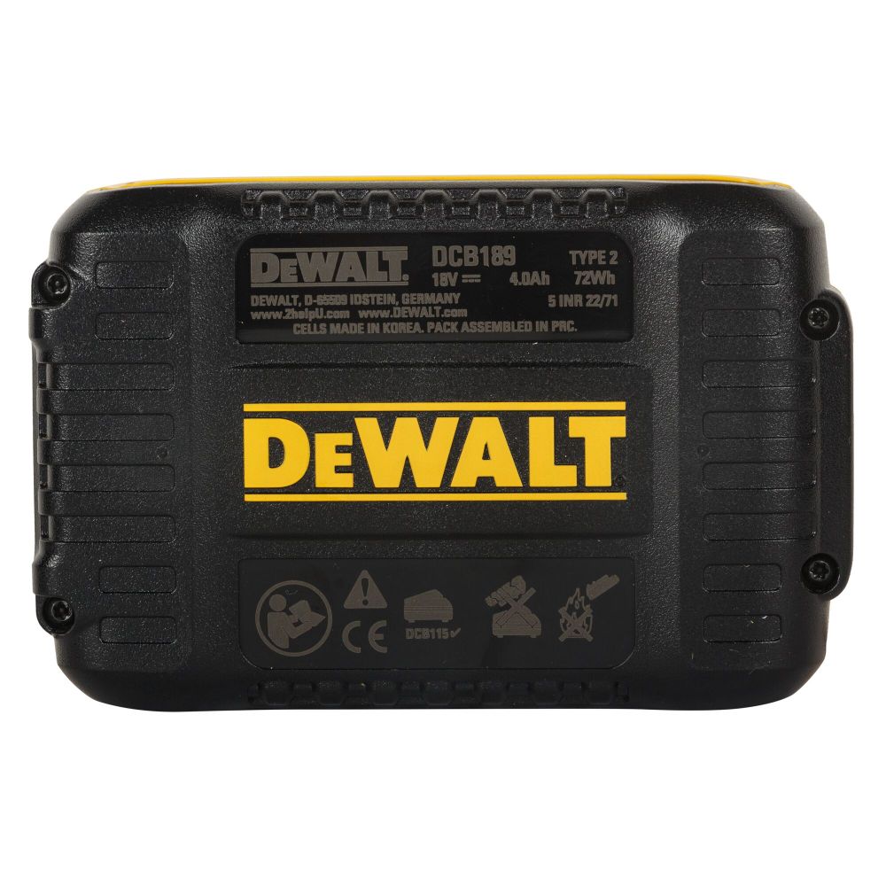 Аккумулятор DEWALT DCB189, Li-Ion, 18 В, 4 Ач (DCB189-XJ)