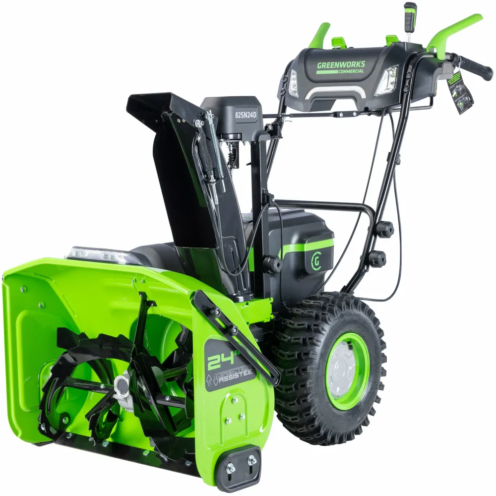 Снегоуборщик аккумуляторный Greenworks самоходный, 82 В, 61 см (2602807)