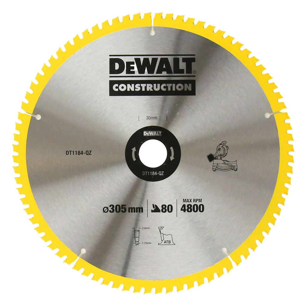 Пильный диск по дереву DEWALT DT1184, 305х30 мм (DT1184-QZ)