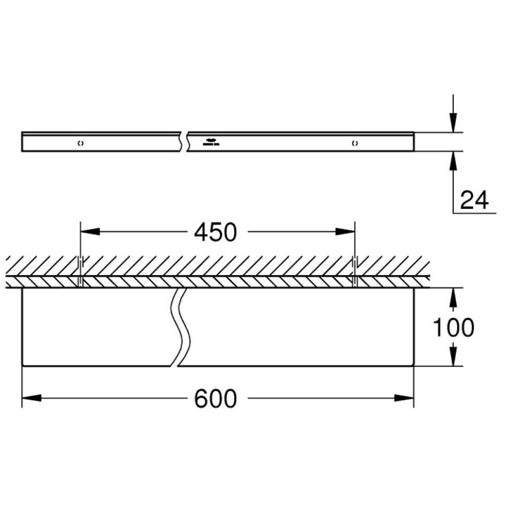 Полочка GROHE Allure, темный гранит глянец (40965A01)