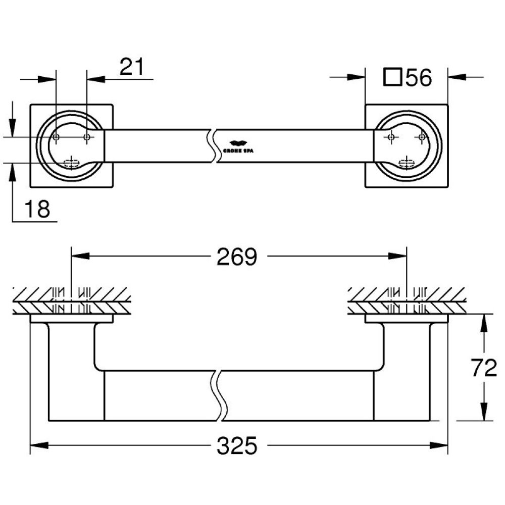 Ручка для ванны GROHE Allure, теплый закат матовый (40955DL1)