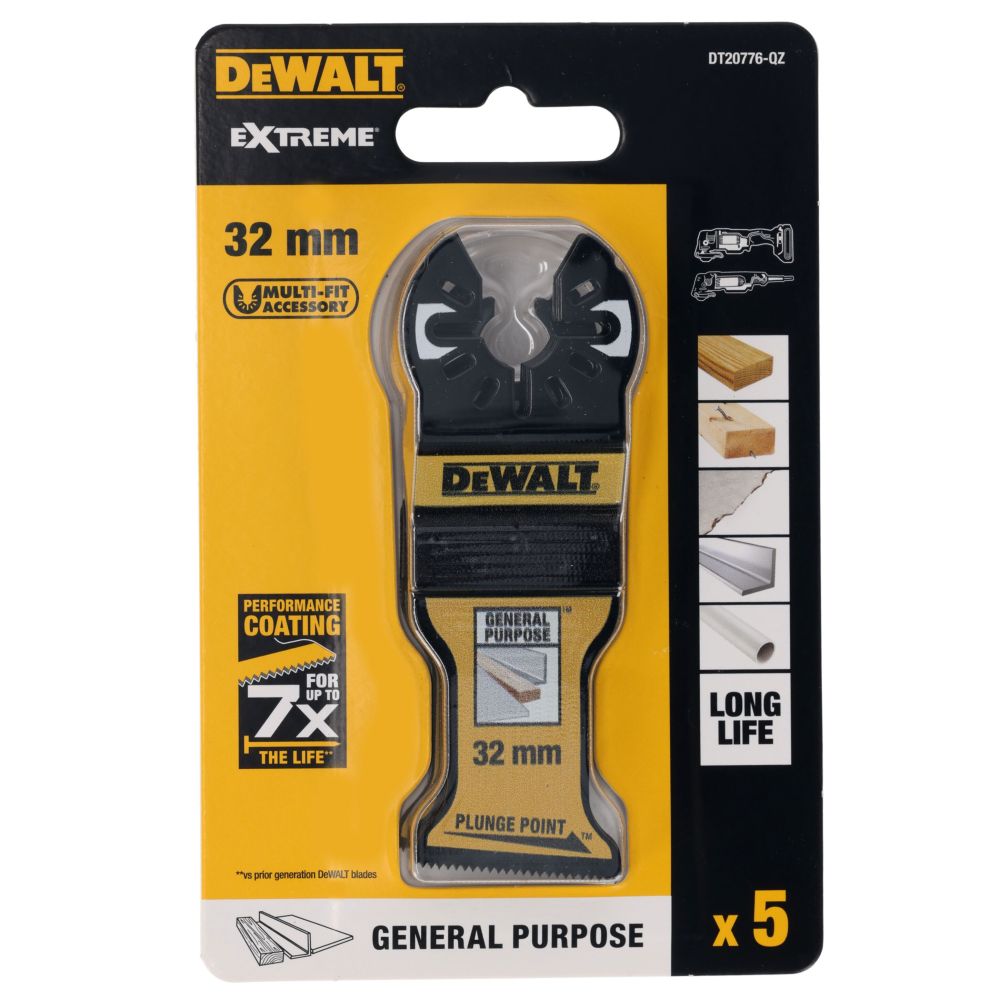 Полотно с косым срезом DEWALT для реноватора 32 мм, 5 шт, DT20776