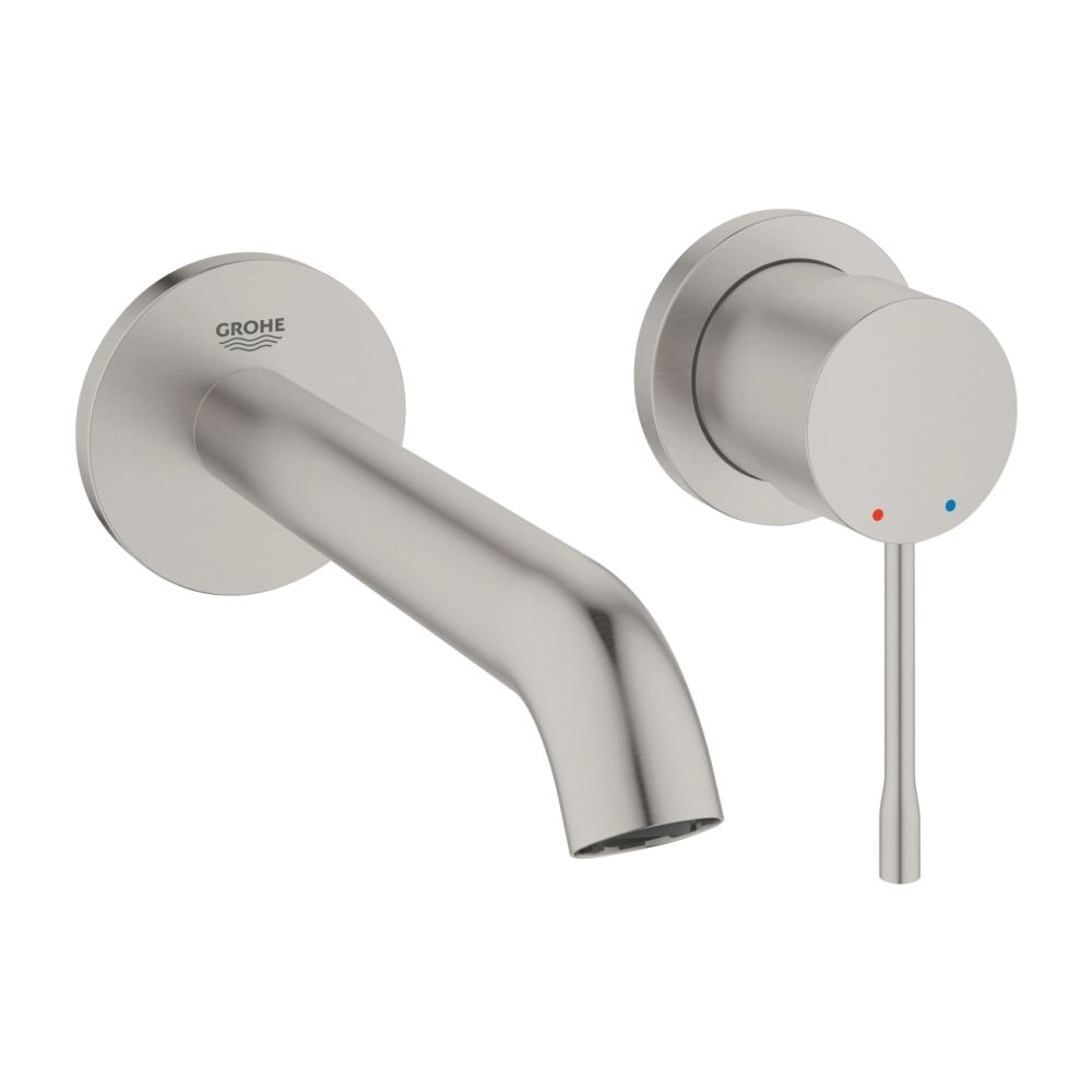 Внешняя часть смесителя для раковины GROHE Essence на 2 отверстия, M-Size, суперсталь (19408DC1)