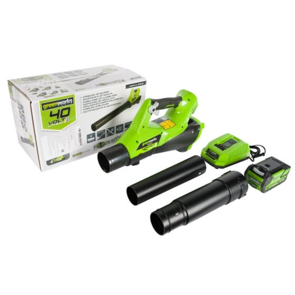 Воздуходувка Greenworks G40AB, 40V, с АКБ 4 Ач и ЗУ, (2400807UB)