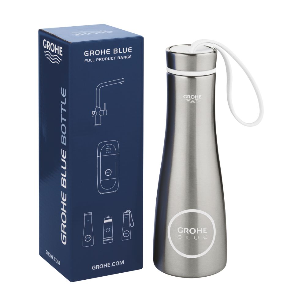 Бутылка для питьевой воды GROHE Blue, нержавеющая сталь (40848SD0)
