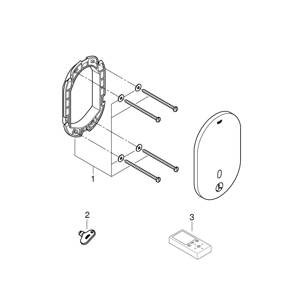 Внешняя часть термостата для душа GROHE Eurosmart Cosmopolitan E инфракрасный, хром (36463000)