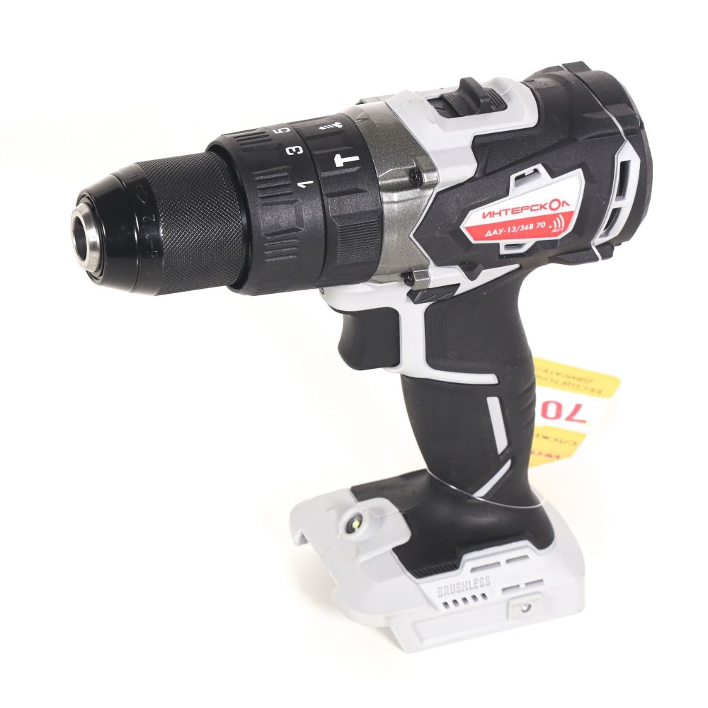 Аккумуляторная ударная дрель-шуруповерт ИНТЕРСКОЛ ДАУ-13/36В 70, 36 В, 1900 об/мин, 30000 уд/мин, без АКБ и ЗУ (813.0.0.70)