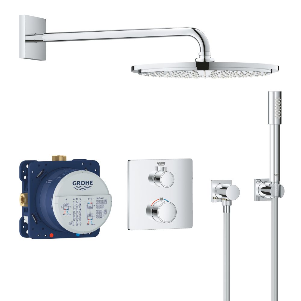 Душевая система GROHE Grohtherm с термостатом для душа, хром (34730000)
