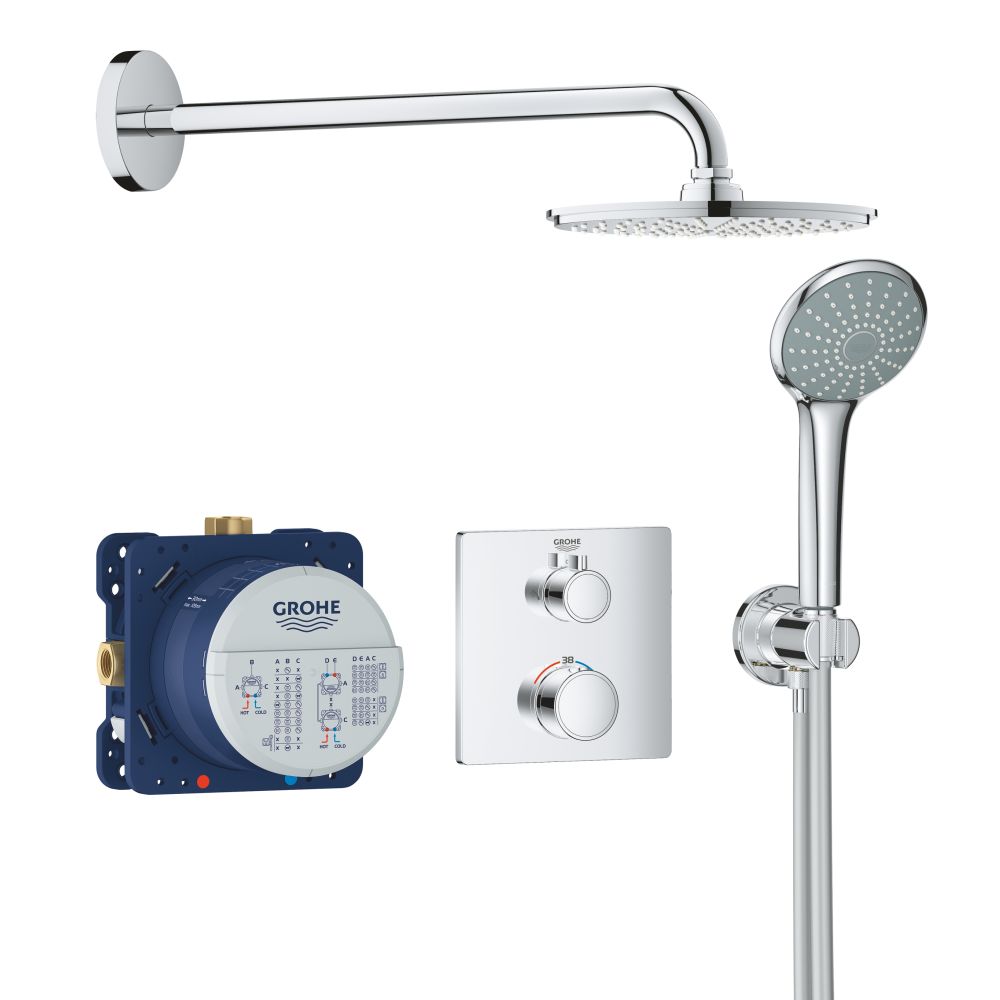 Набор для комплектации душа с Rainshower Cosmopolitan 210, GROHE Grohtherm, хром, (34734000)