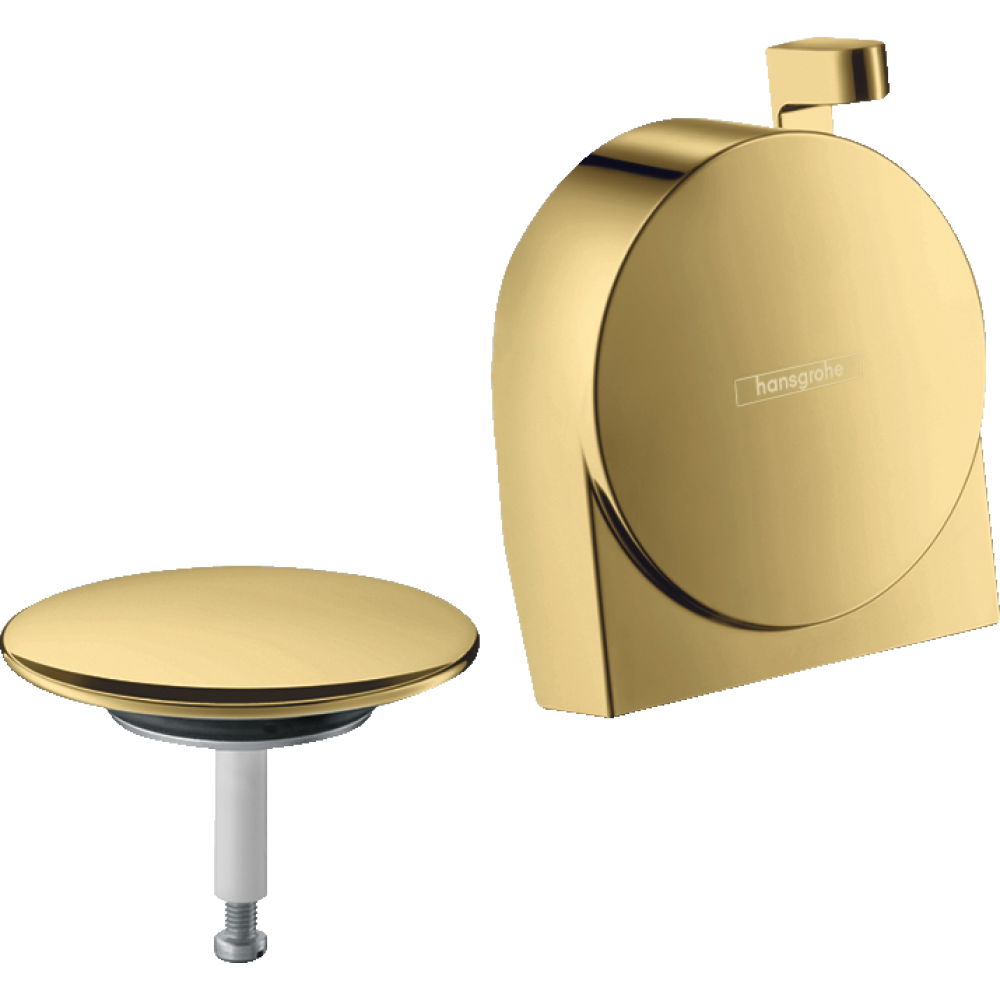 Внешняя часть системы налива/слива-перелива для ванны hansgrohe Exafill S 58117990, полированное золото