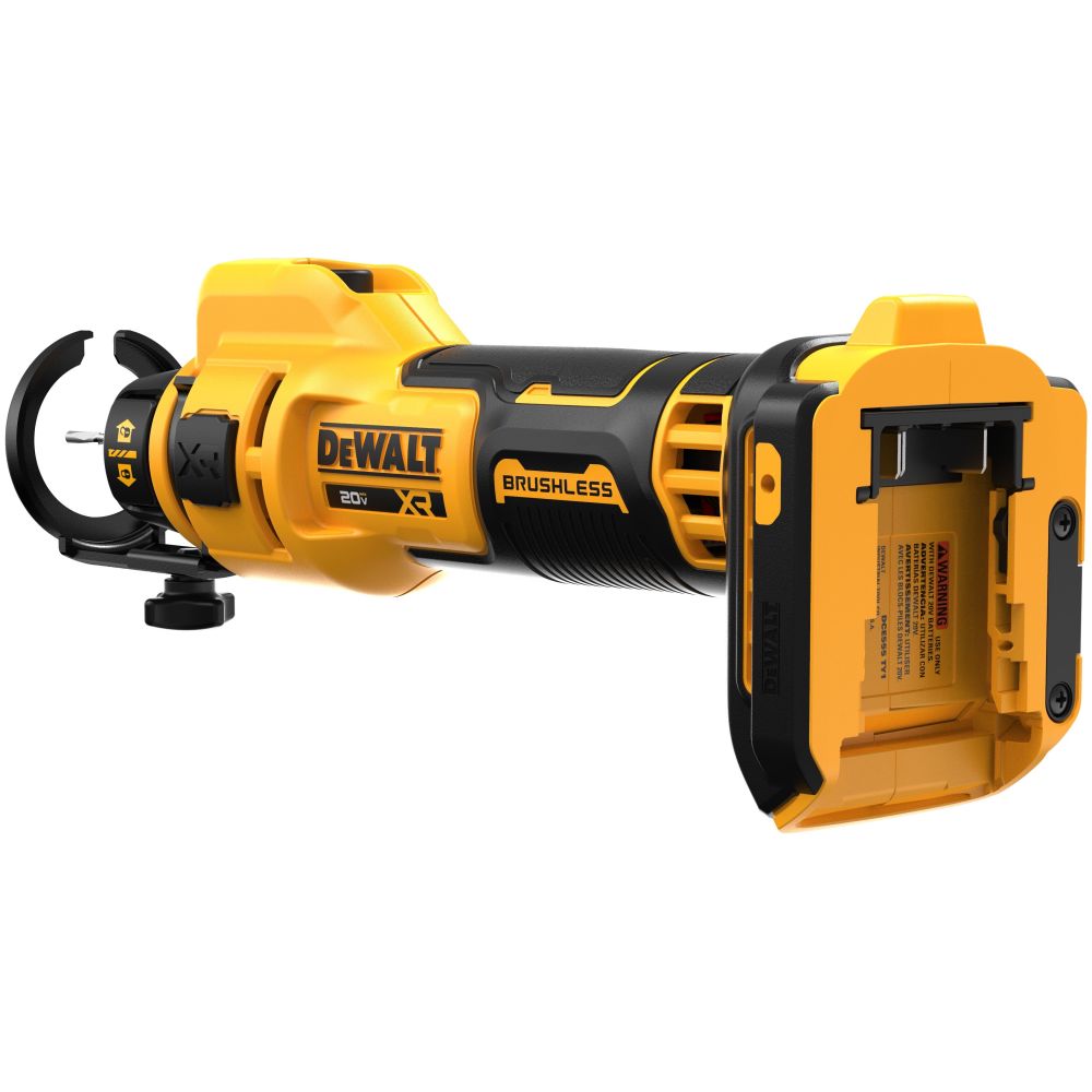 Аккумуляторный фрезер для гипсокартона DEWALT DCE555B, 20 В, 26000 об/мин, без АКБ и ЗУ (DCE555B-XJ)