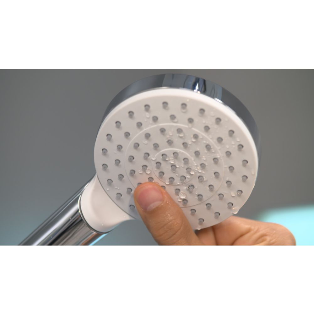 Душевой гарнитур hansgrohe Crometta 100 1jet со штангой 90 см 26537400, белый/хром