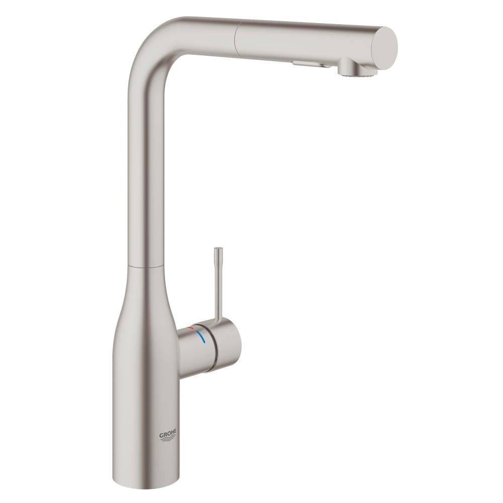 Смеситель для кухни GROHE Essence с вытяжным душем, суперсталь (30270DC0)