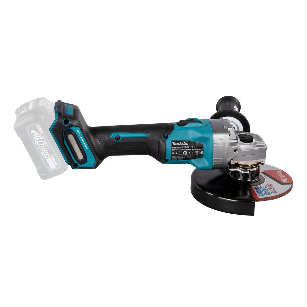 Аккумуляторная угловая шлифмашина Makita GA035GZ, 40 В, 150 мм, 8500 об/мин, без АКБ и ЗУ