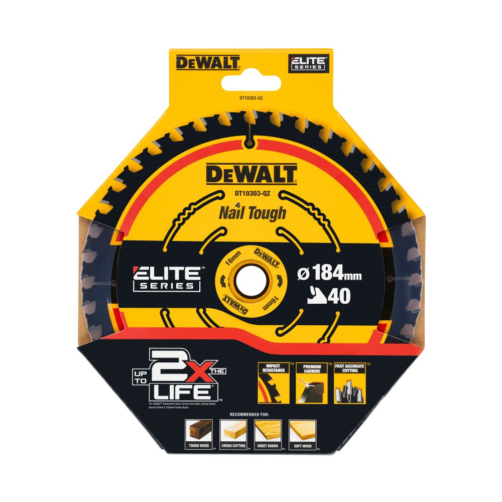 Диск пильный по дереву DEWALT EXTREME 184х16х0.99 мм (DT10303-QZ)