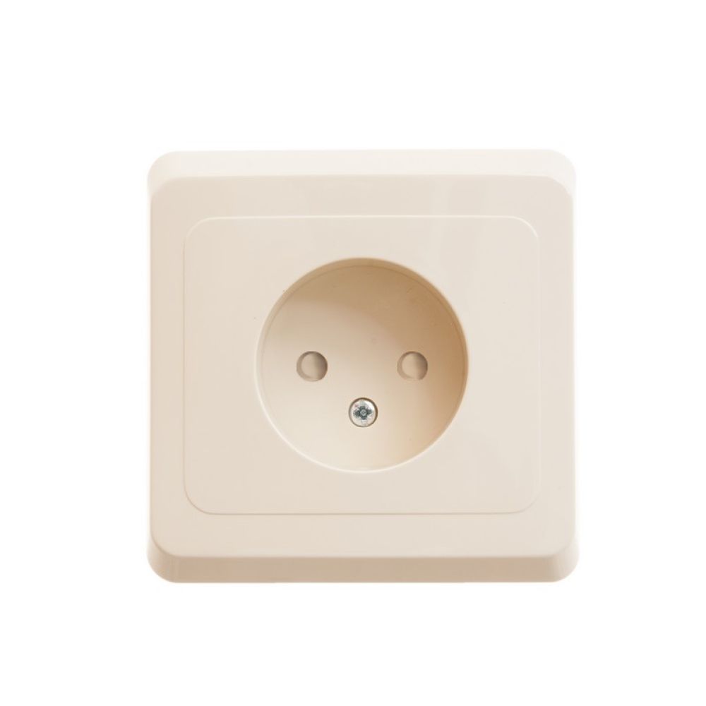 Розетка без заземления со шторками 16А Systeme Electric (Schneider Electric) Etude, кремовый PC16-002K