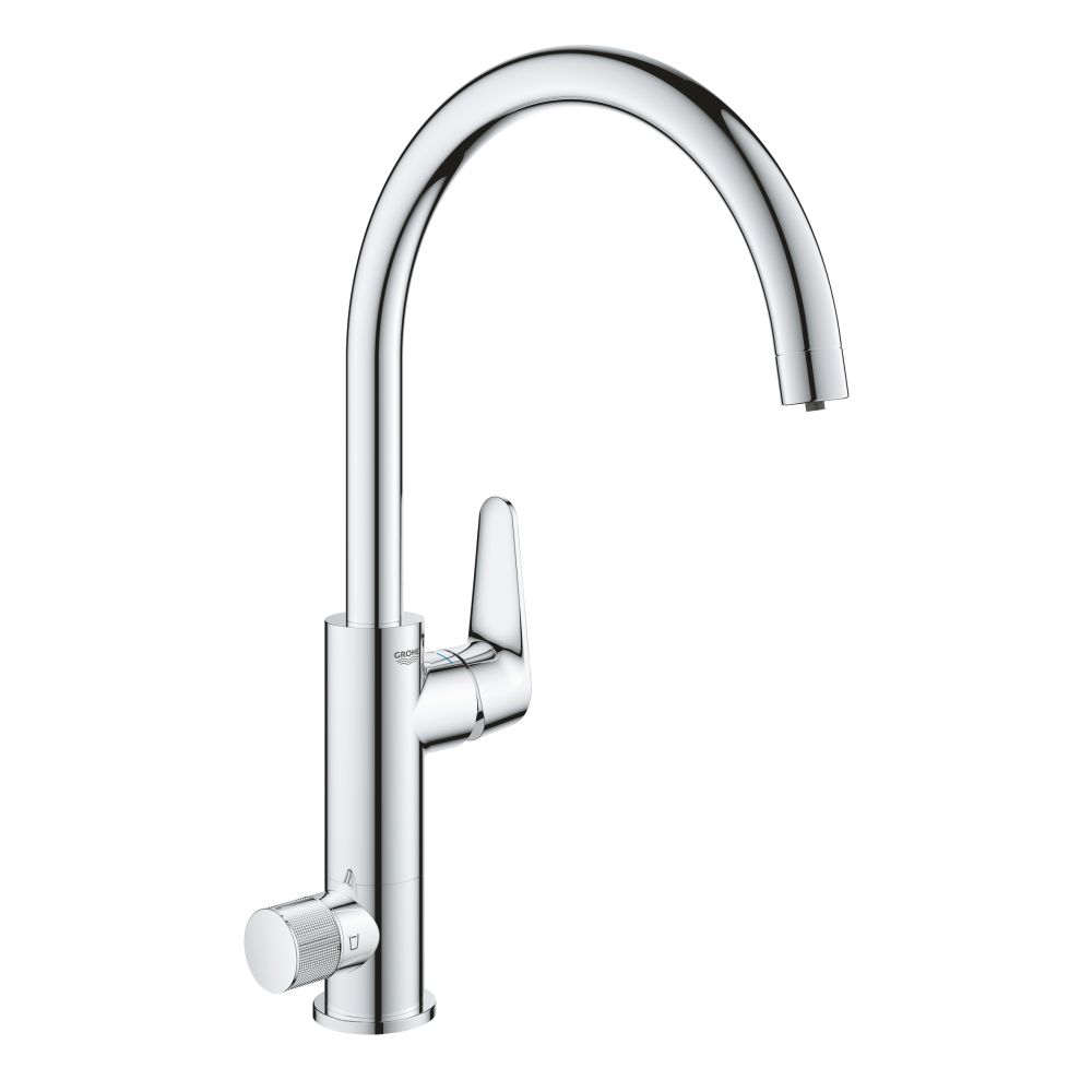 Смеситель для кухни GROHE Blue Pure BauCurve с функцией фильтрации, без фильтра в комплекте, хром (31723000)
