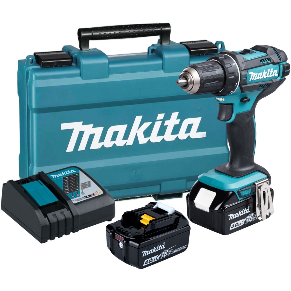 Аккумуляторная дрель-шуруповерт Makita DDF482RME, 18 В, 1900 об/мин, с 2 АКБ 4 Ач и ЗУ, в кейсе