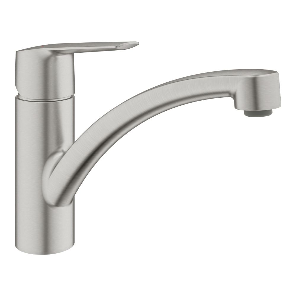 Смеситель для кухни GROHE Start с низким изливом, суперсталь (32441DC2)