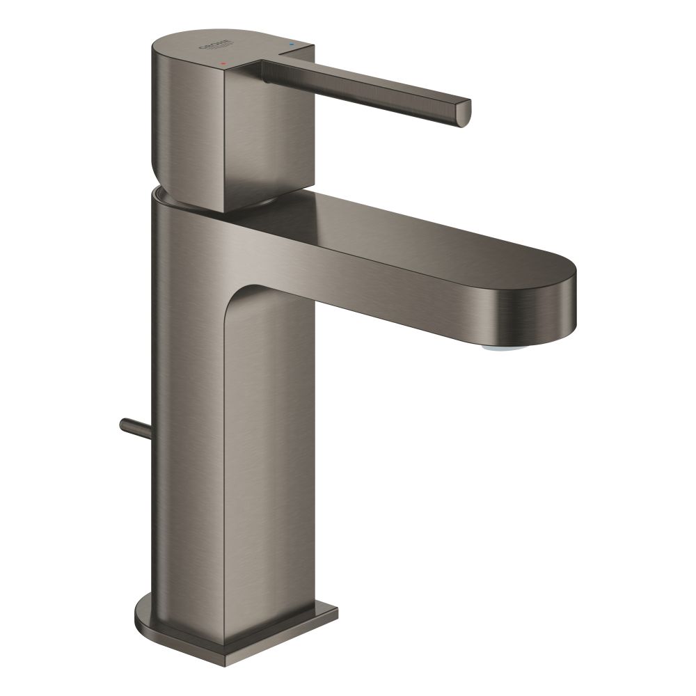 Смеситель для раковины GROHE Plus с донным клапаном, S-Size, темный графит матовый (32612AL3)
