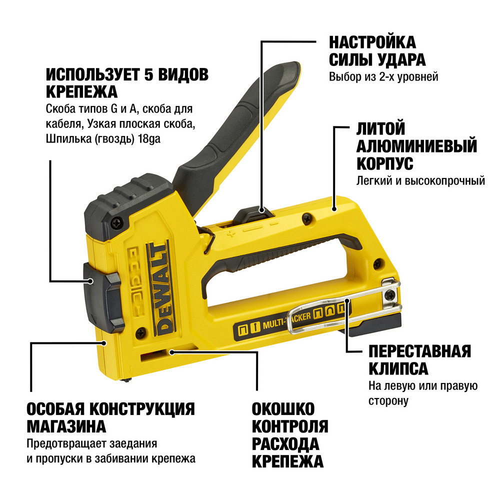 Степлер DEWALT 5 в 1 (DWHT0-TR510)
