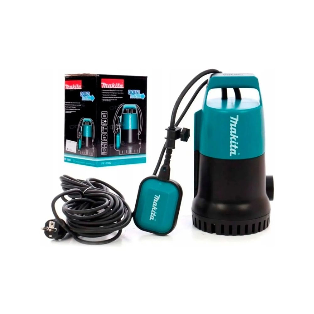 Дренажный насос Makita PF0300, 300 Вт, 0.7 бар, 140 л/мин
