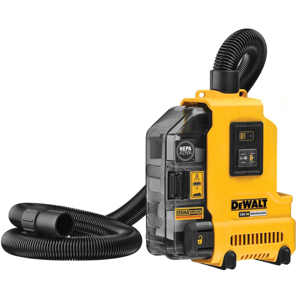 Аккумуляторный строительный пылесос DEWALT DWH161P1, 18 В, 0.21 л, с АКБ 5 Ач и ЗУ (DWH161P1N-XJ)