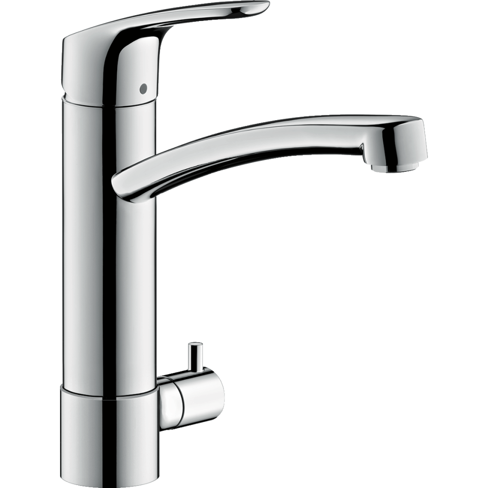 Смеситель для кухонной мойки hansgrohe Focus M41 200, с запорным вентилем 31803000, хром