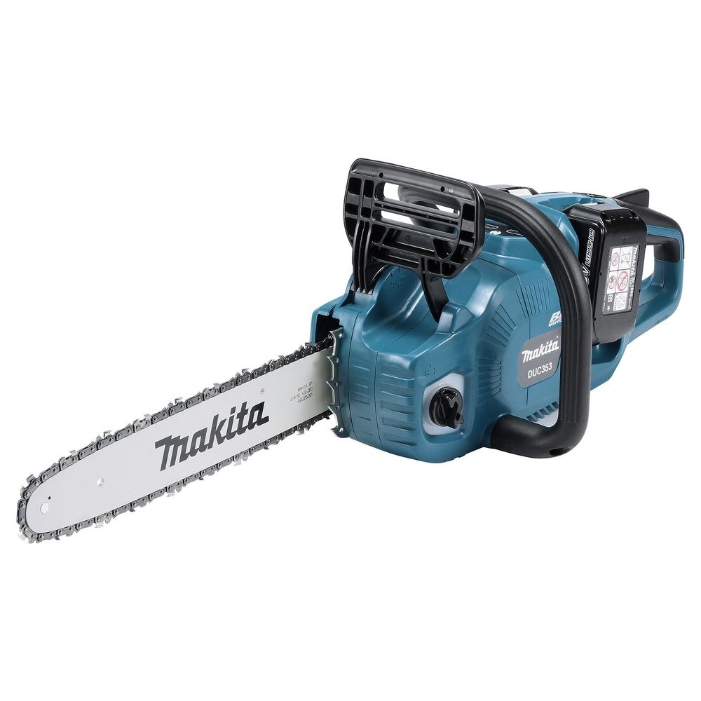 Аккумуляторная цепная пила Makita DUC353PT2, 2x18 В, 35 см, 20 м/с, с 2 АКБ 5 Ач и ЗУ