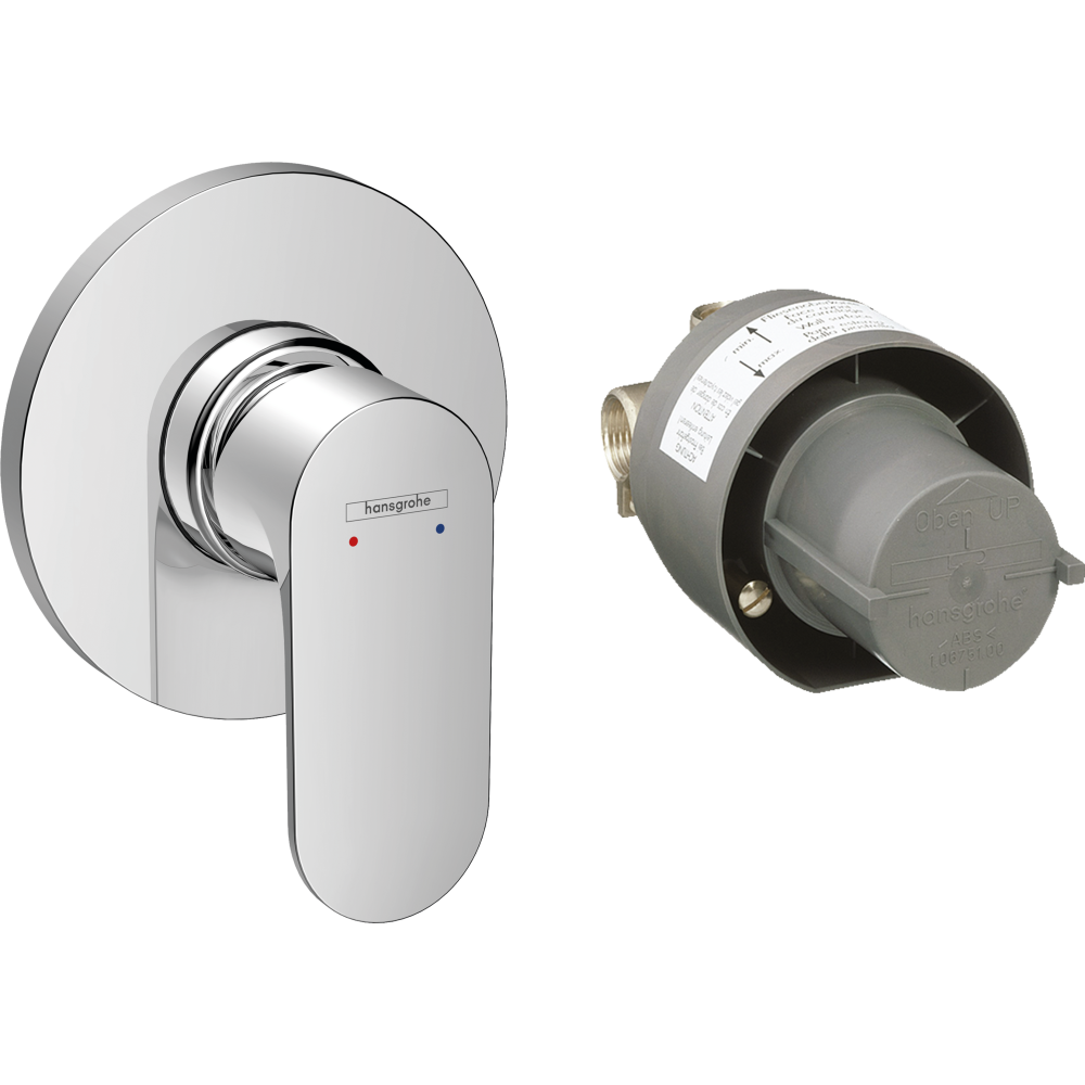 Смеситель для душа hansgrohe Rebris S, скрытого монтажа, в комплекте с монтажной частью 72648000, хром