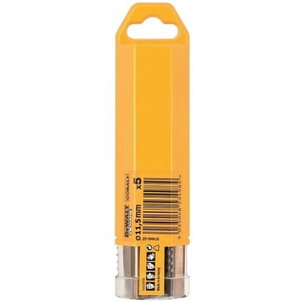 Сверло по металлу DEWALT DT4946, COBALT 5%, 11.5 x 142 x 91 мм, 5 шт.