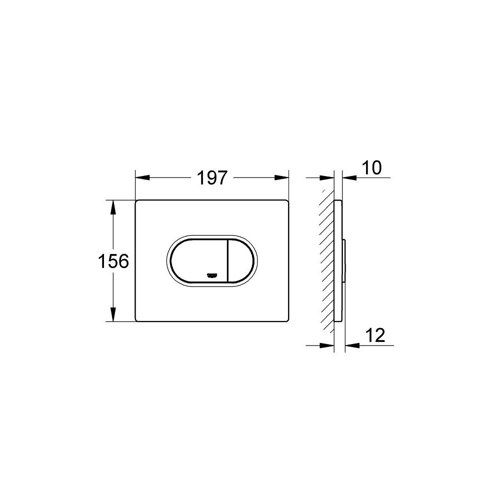 Панель смыва для унитаза GROHE Arena Cosmopolitan, 3 режима, хром (38858000)