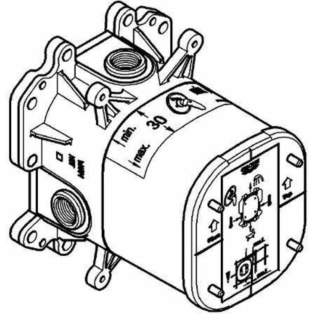 Встраиваемая часть однорычажного смесителя для ванны GROHE Rapido E (35501000)
