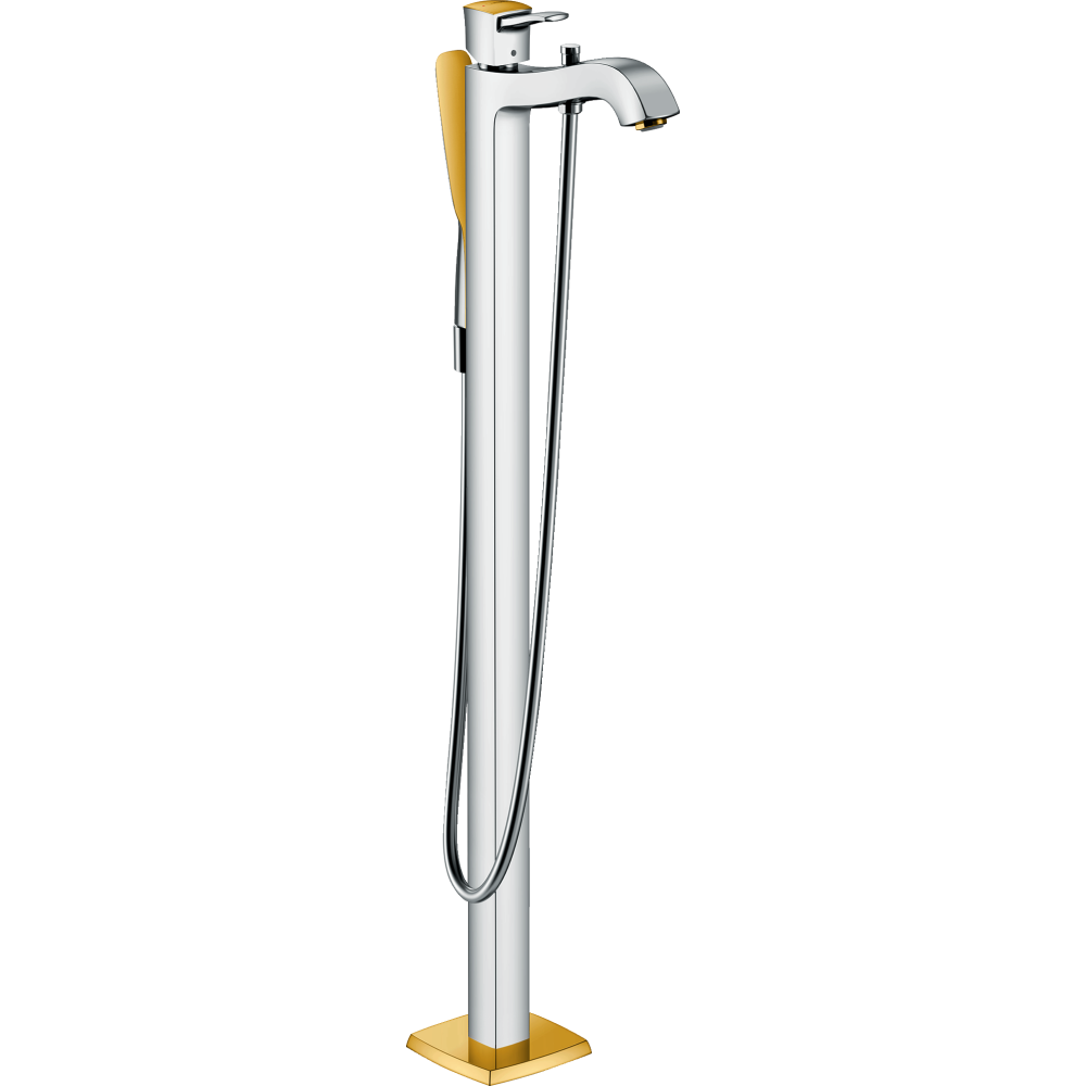 Внешняя часть смесителя для ванны hansgrohe Metropol Classic напольного монтажа 31445090, хром/под золото