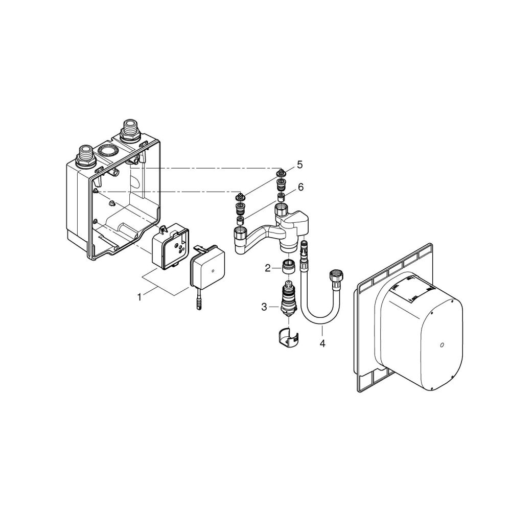 Скрытый монтажный ящик GROHE Eurosmart Cosmopolitan E (36336001)